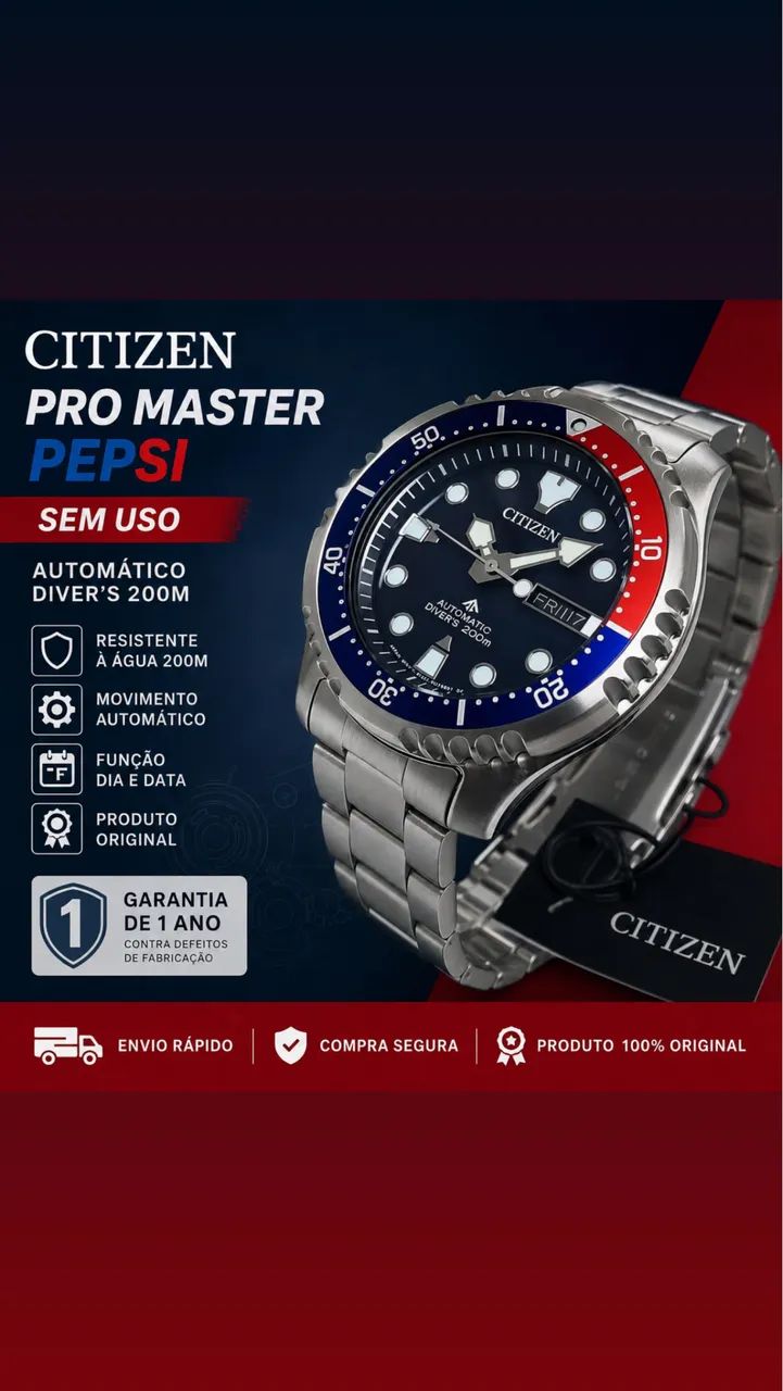 Relógio Citizen Promaster  Pepsi