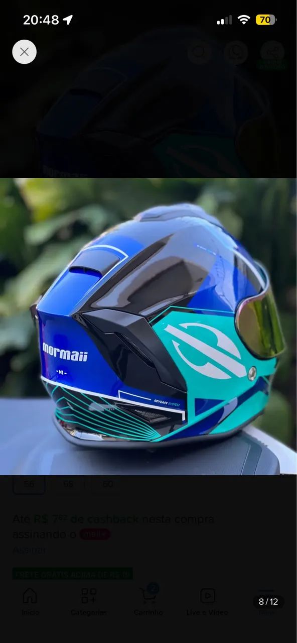 Vendo capacete, zerado. - Foto 2