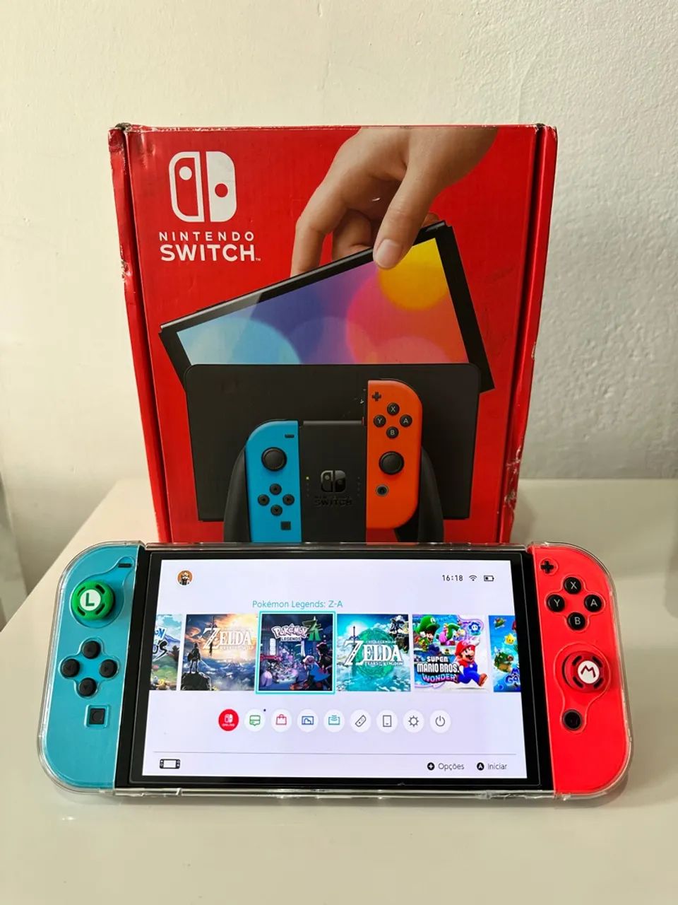 Nintendo Switch Oled Neon - Desbloqueado 