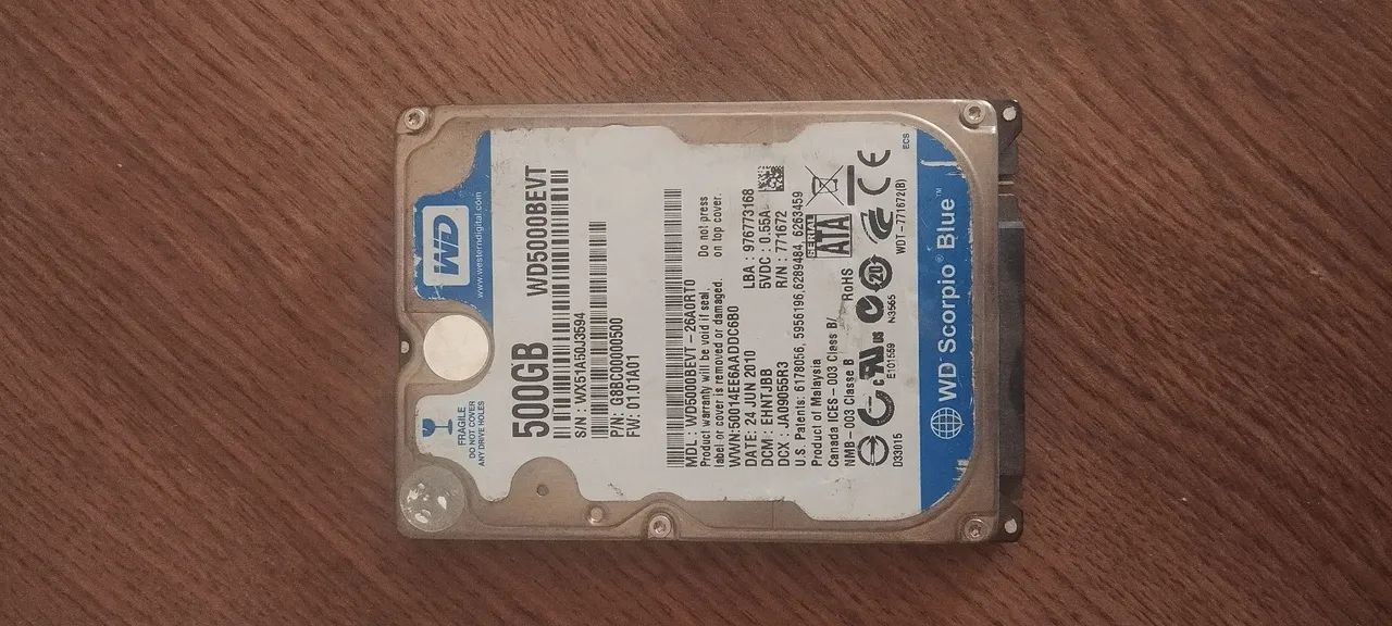 HD Sata notebook 500 GB 