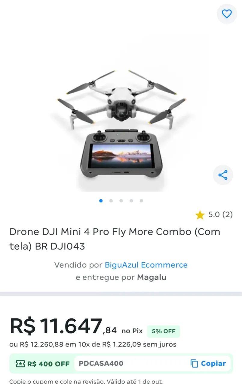 Drone mini 4 pro DJI