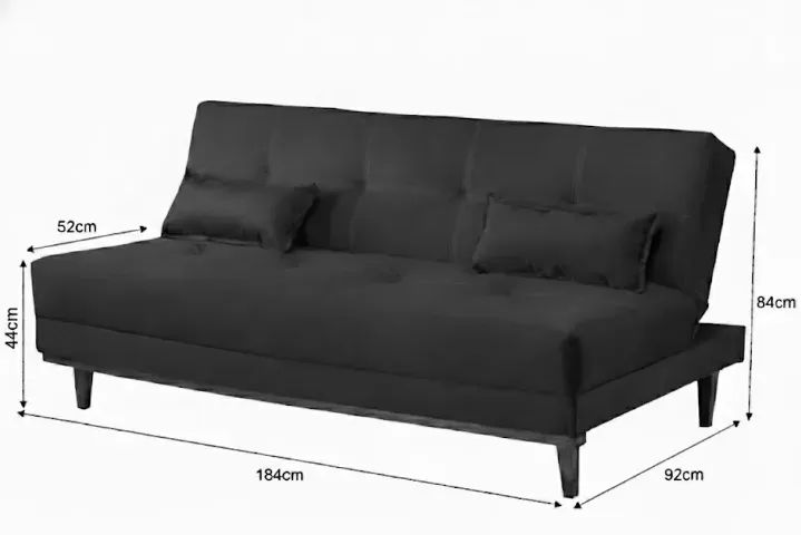 Sofá Cama Aurora Marrom - Veludo Premium - D28 - Foto 3