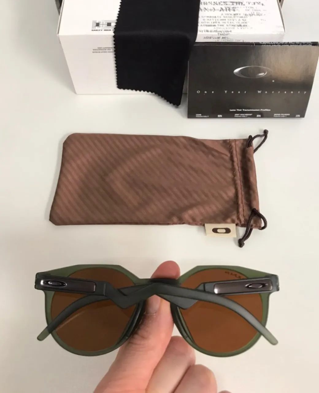óculos de sol oakley hstn green brown - Foto 2