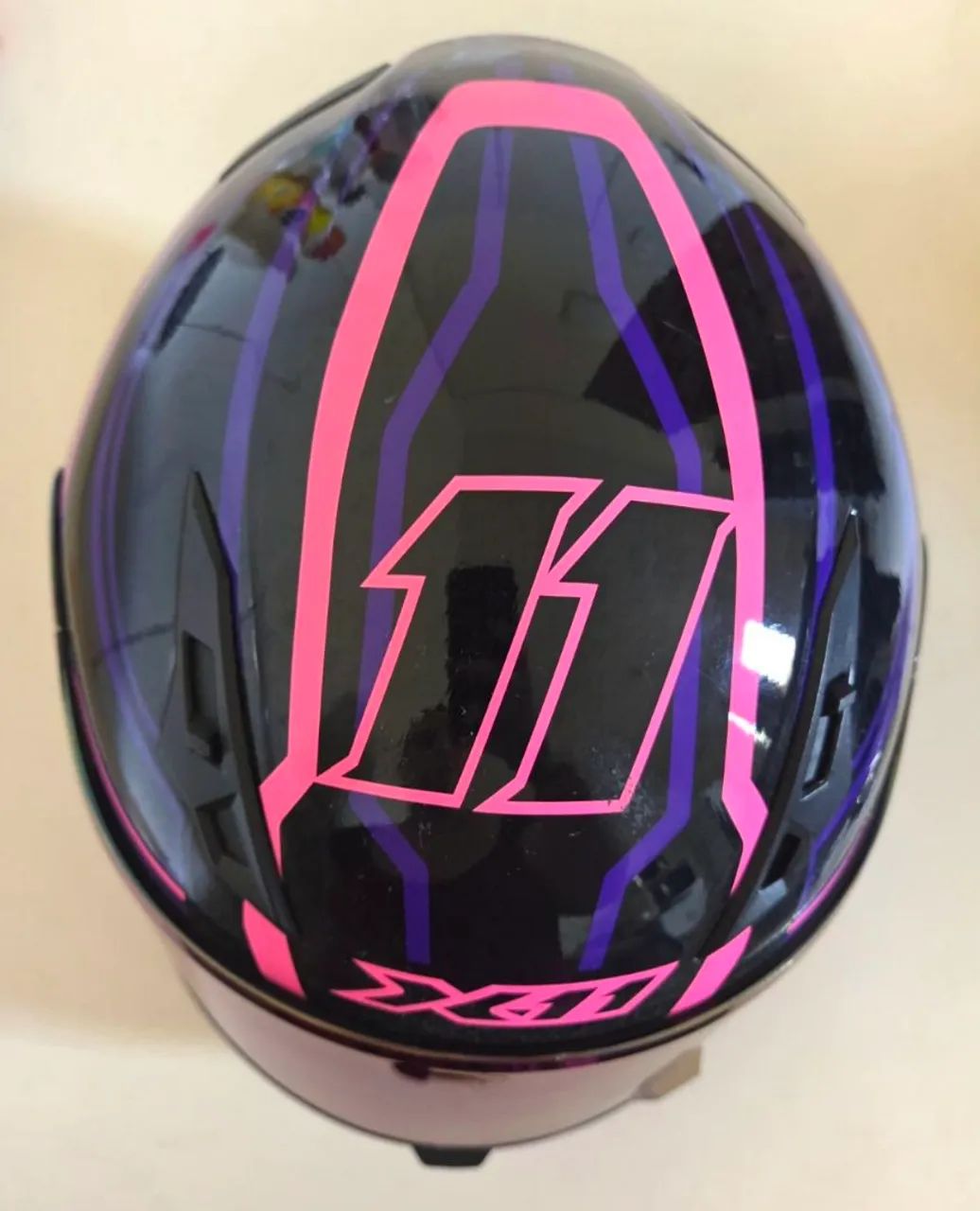 Capacete X11 Trust Pro Transit com Viseira Rosa Cristal - Peças