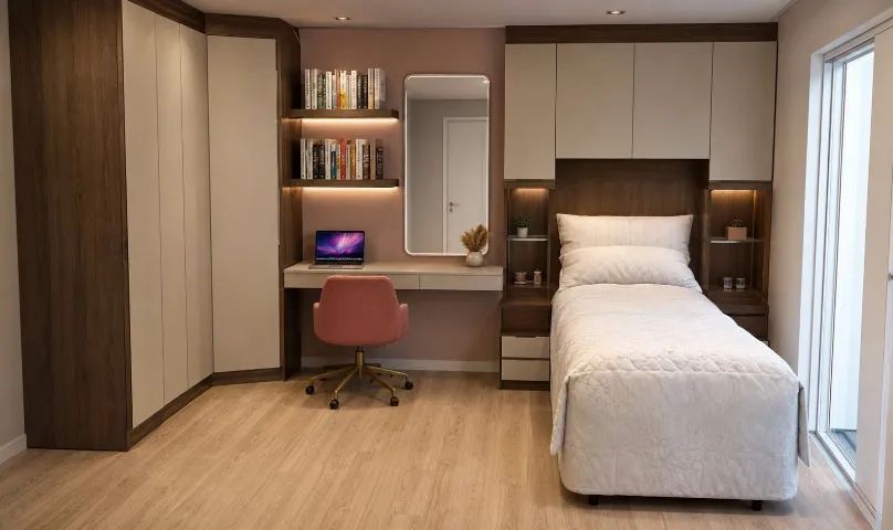 quarto modulado prime luxo solteiro  3 opções de projetos 