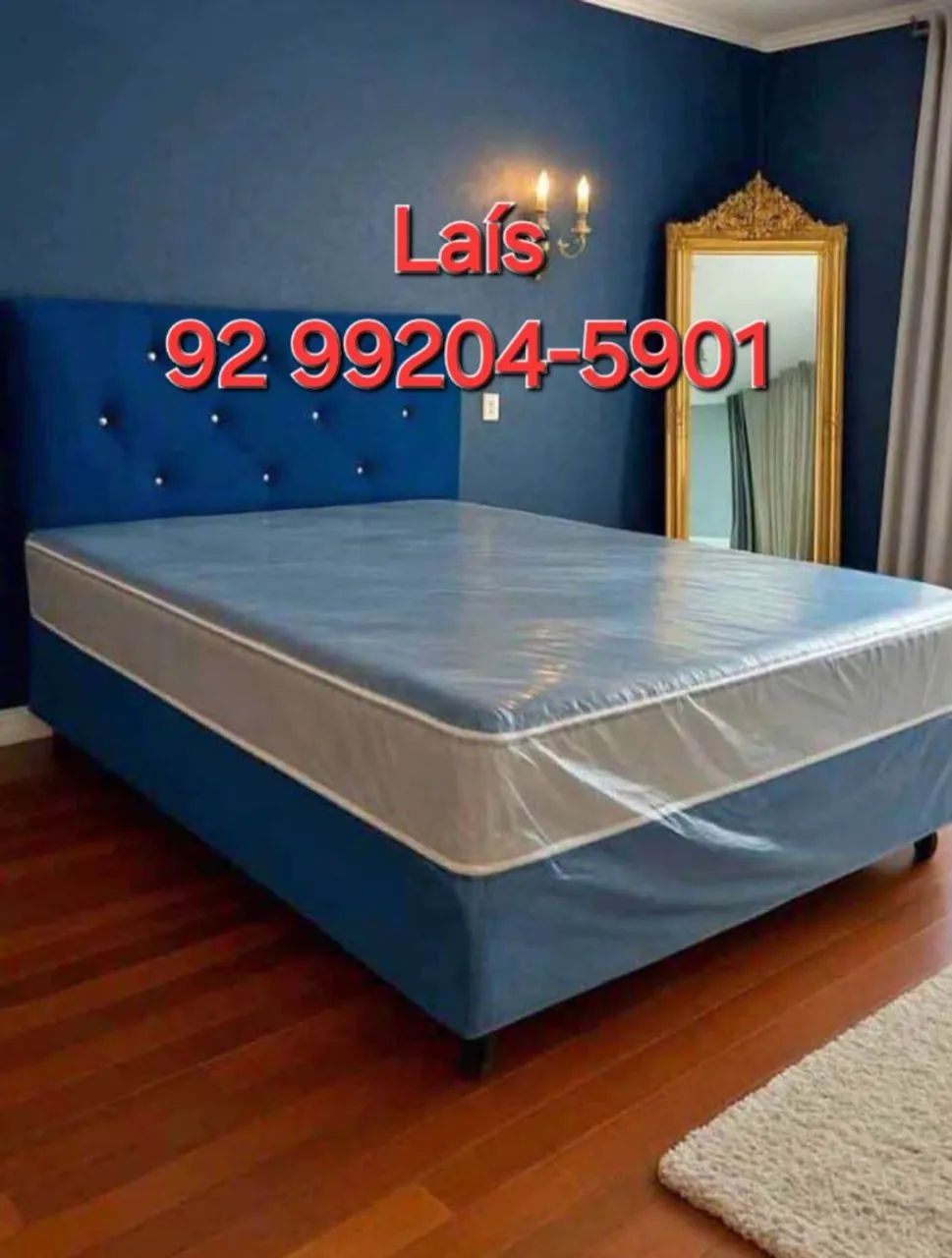 Cama de casal semi ortopédica ( cana)