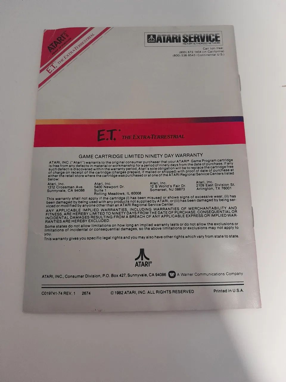 Manual raridade ET atari 2600 - Foto 2