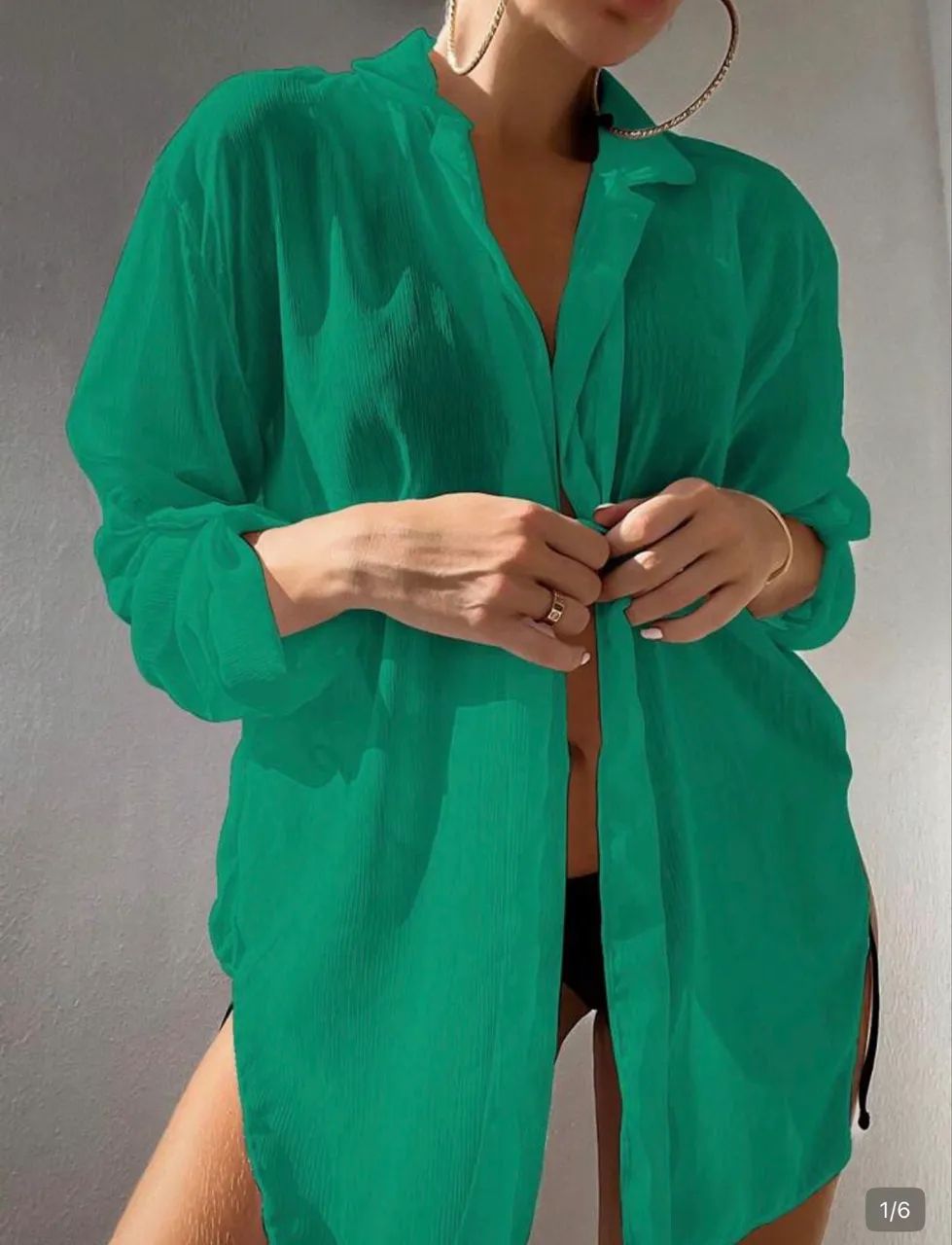 Camisa social verde - Foto 4