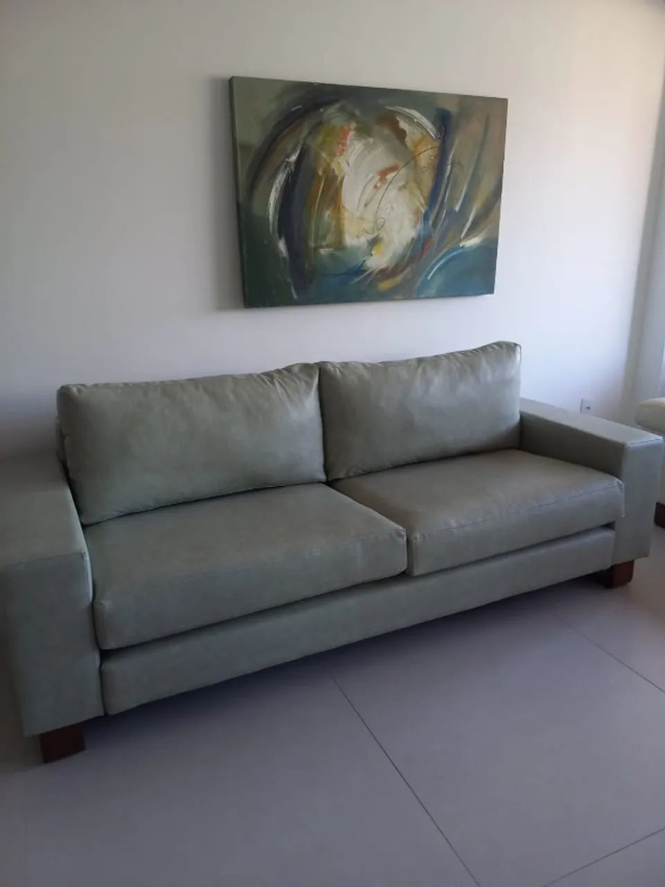 sofá 3 lugares semi novo