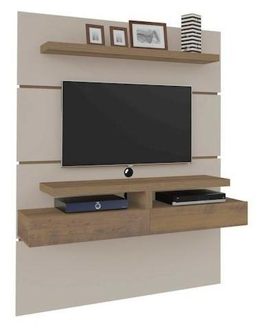 Painel Para TV Oxford Cor Off White com Pinho