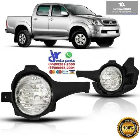 Par Farol de Milha Auxiliar Hilux SRV 2005 2006 2007 2008 Auxiliar Neblina