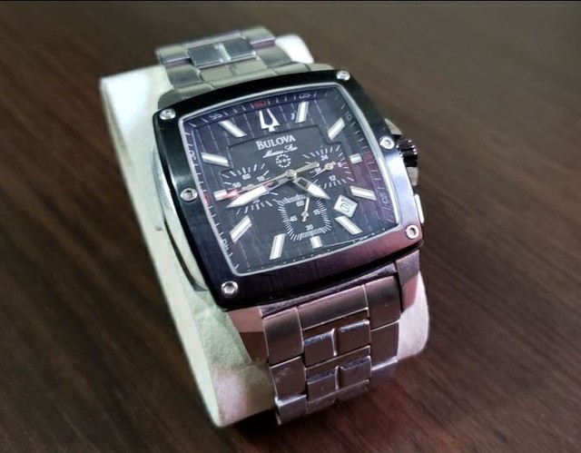 Relógio Bulova 96A194 Quadrado Automatico Open Heart