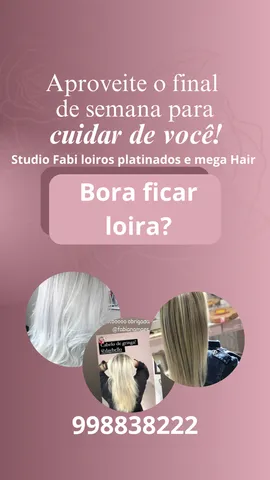 Cabelo Humano Loiro Platinado Mechado Nacional Tela 30g 60cm