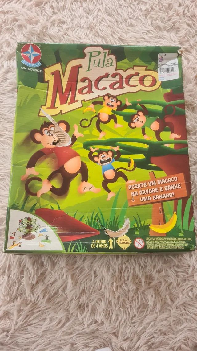 Kit Pula Pirata Pula Macaco 2 Jogos Brinquedos Infantil Criança