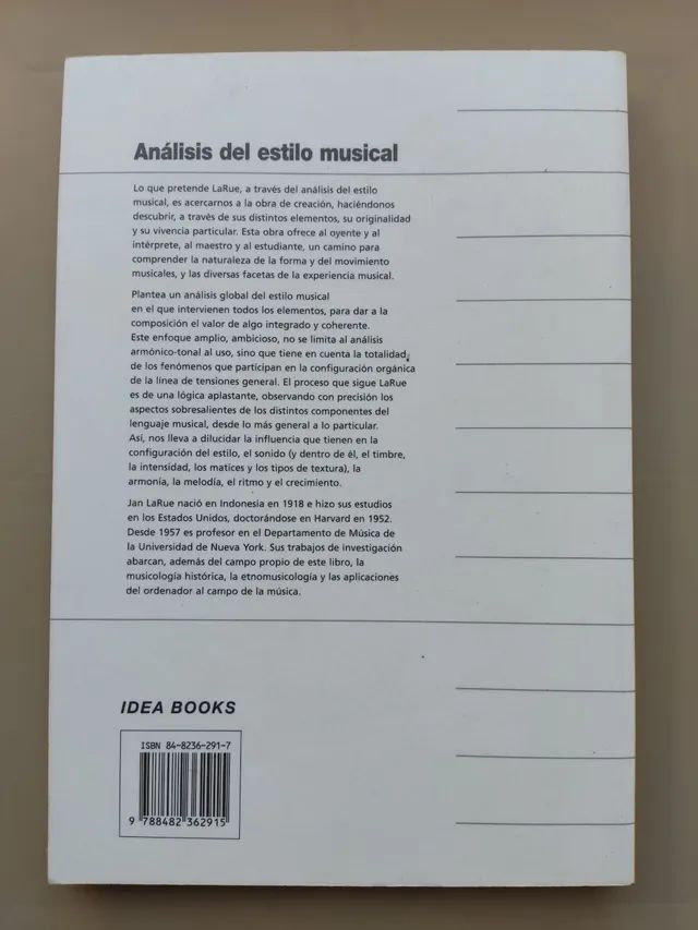 Livro: Análisis del estilo musical por Jan LaRue  - Foto 2