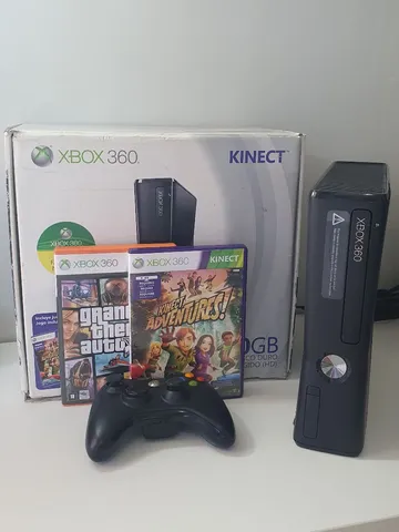 Xbox 360 Bloqueado Na Caixa + Kinect + Controle Edição Gear Of War + 8 Jogos, Console de Videogame Microsoft Usado 94572293