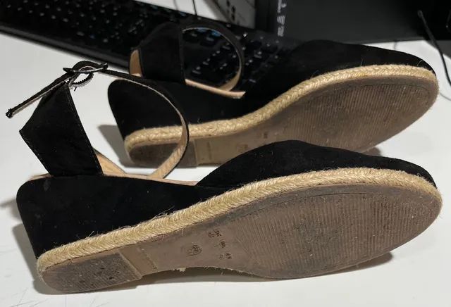 Espadrille camurça preto n. 37 - Foto 4