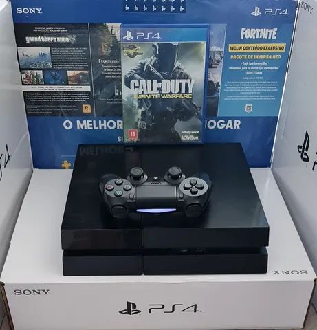 PS4 1TB c/ Jogo (CALL OF DUTTY) - COM GARANTIA!!! Temos Loja Física.