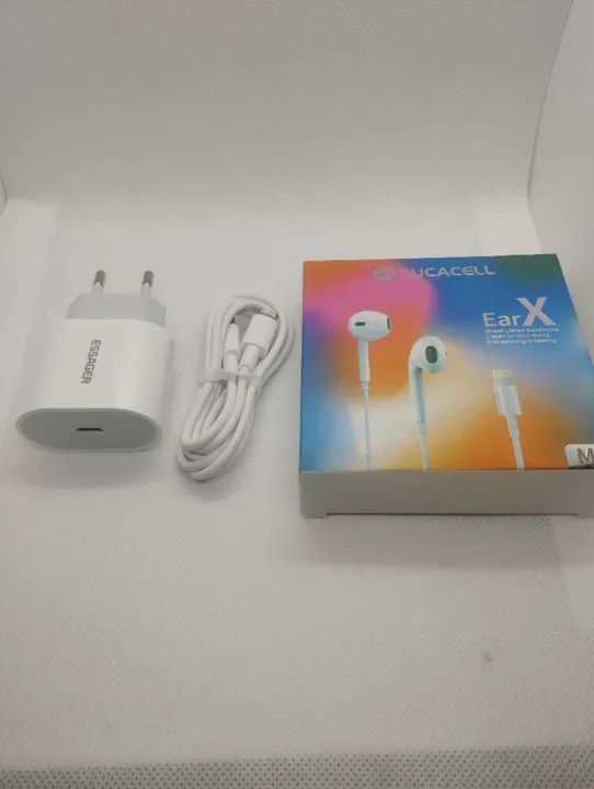 CARREGADOR DE IPHONE + FONE POR 50 REAIS.