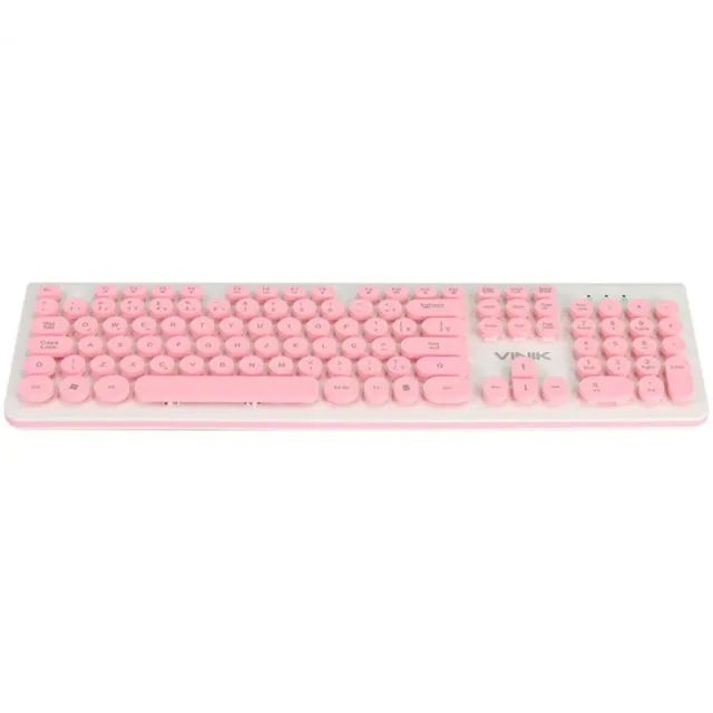 Teclado Multimídia Vinik Dynamic Circle Pink - WZetta - Foto 2