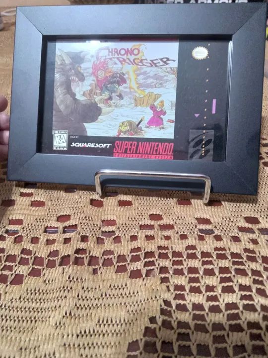Quadro temático com vidro e moldura em preto Chrono Trigger super Nintendo  - Foto 3