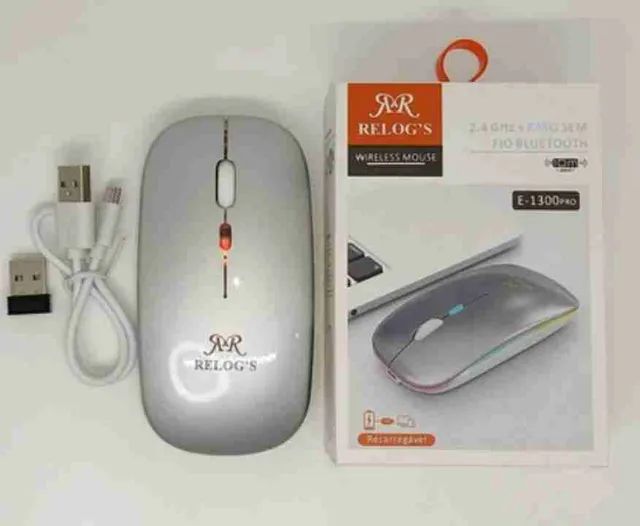 Mouse Bluetooth Recarregável Mac Note PC Tablet Novo  
