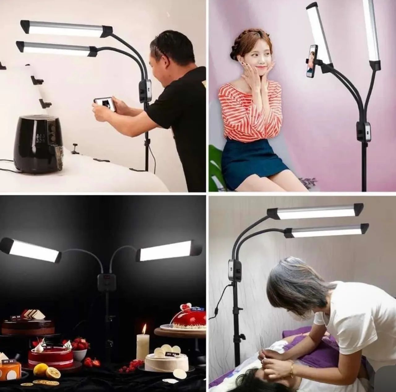 Iluminador Ring Light Led 80w + Tripe Cor da estrutura Preto 110/220V