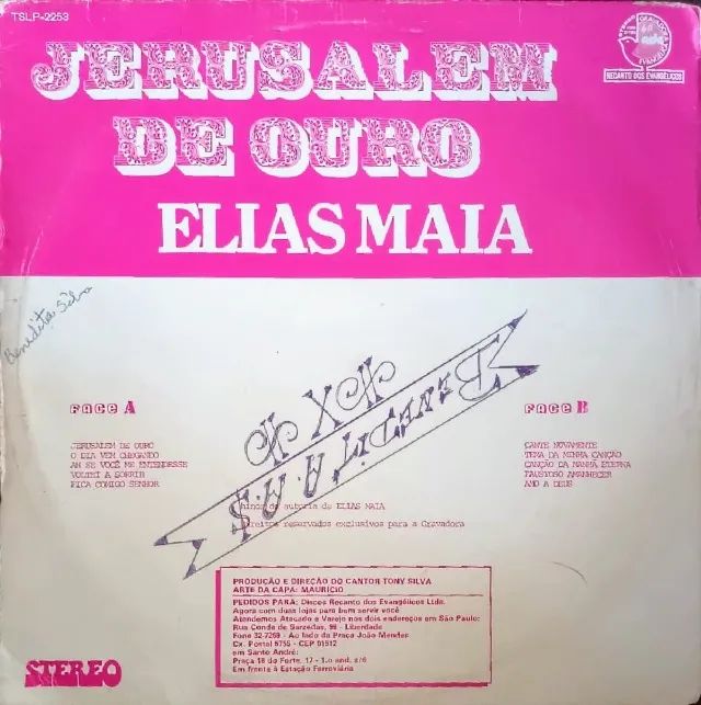 Lp Disco de Vinil Gospel Evangélico Elias Maia Jerusalém De Ouro - Foto 2