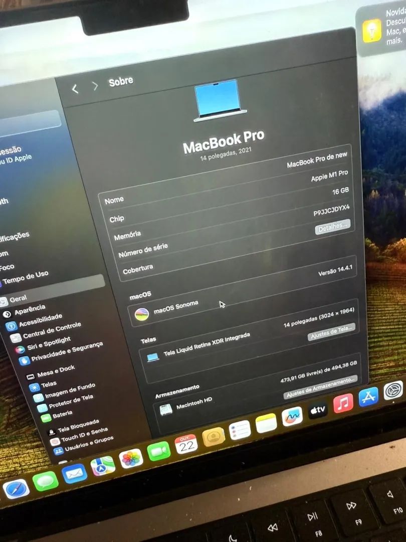 MacBook Pro M1 Pro (2021) - 14 Polegadas, 16GB RAM - Foto 2
