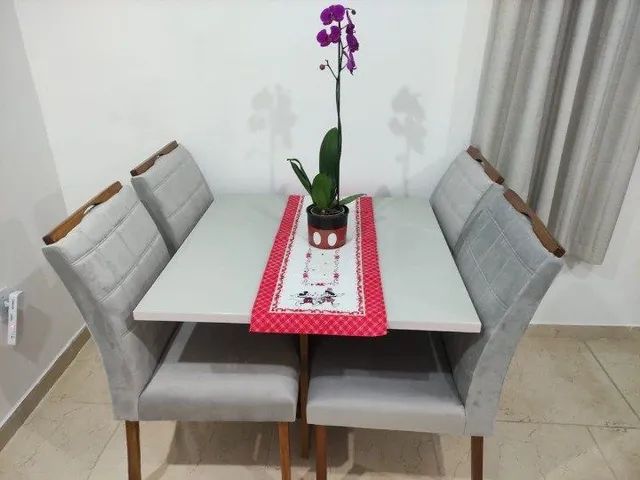 Mesa Los Angeles 90x90 com 4 cad. madeira maciça - Foto 2
