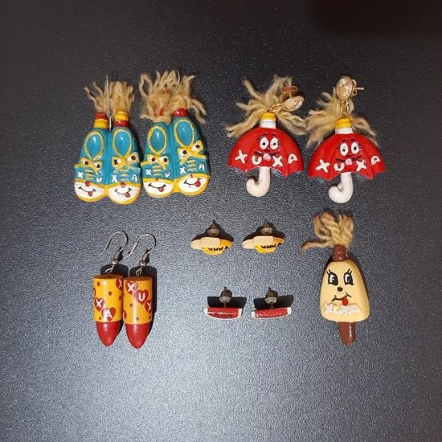 Acessórios O Bicho Comeu Xuxa Originais Brincos + Broche - Foto 2