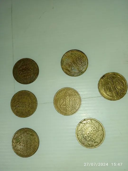 Moedas de 2000 reis década de 1930. Kit com 7 peças. - Foto 4