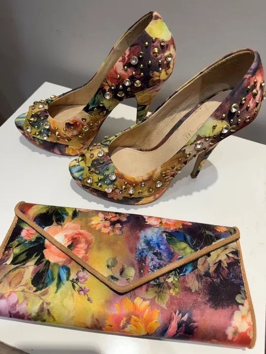 Conjunto sapato e bolsa clutch - Foto 2