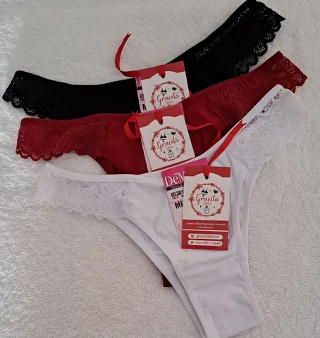 Kit com 3 Calcinhas