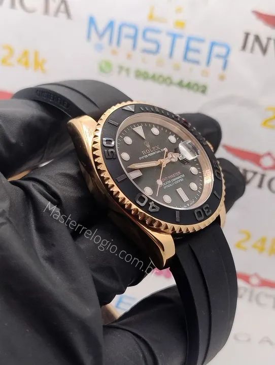 Rolex Yacht Master Dourado Rosê 40mm - Foto 3