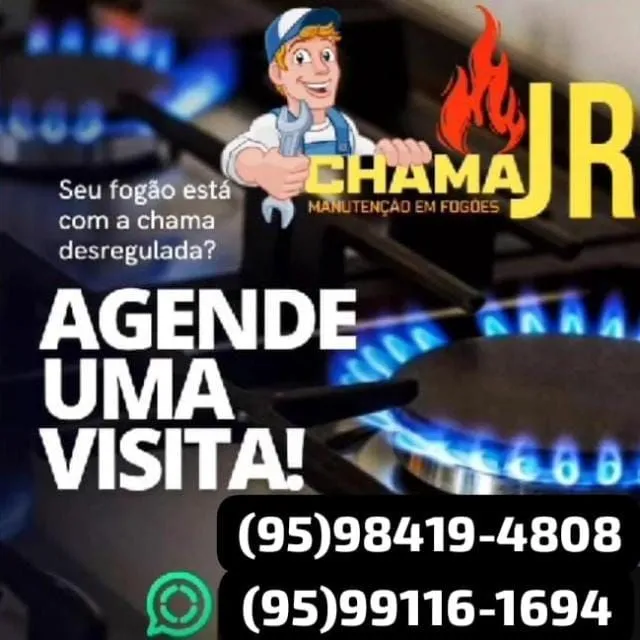 Manutenção de Fogão - Chama JR