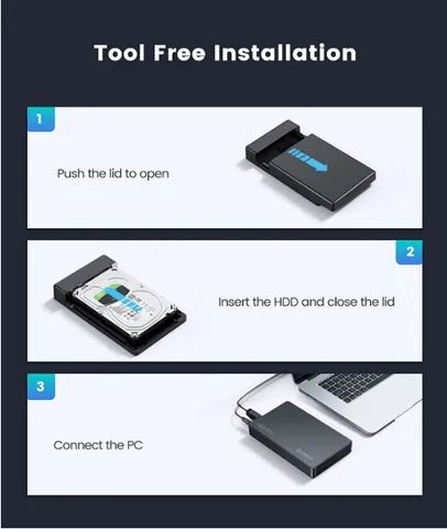 Case de disco rígido externo 3.5mm Orico Novo - Foto 4