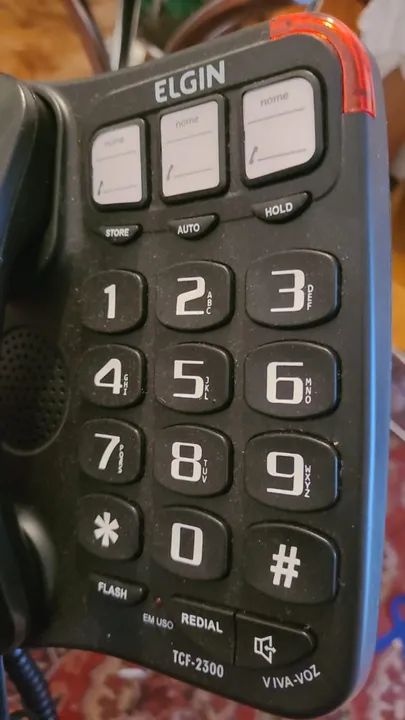 TELEFONE COM NÚMEROS GRANDES /  FIXO DE MESA / PAREDE DA MARCA ELGIN / ALERTA LUMINOSO - Foto 3