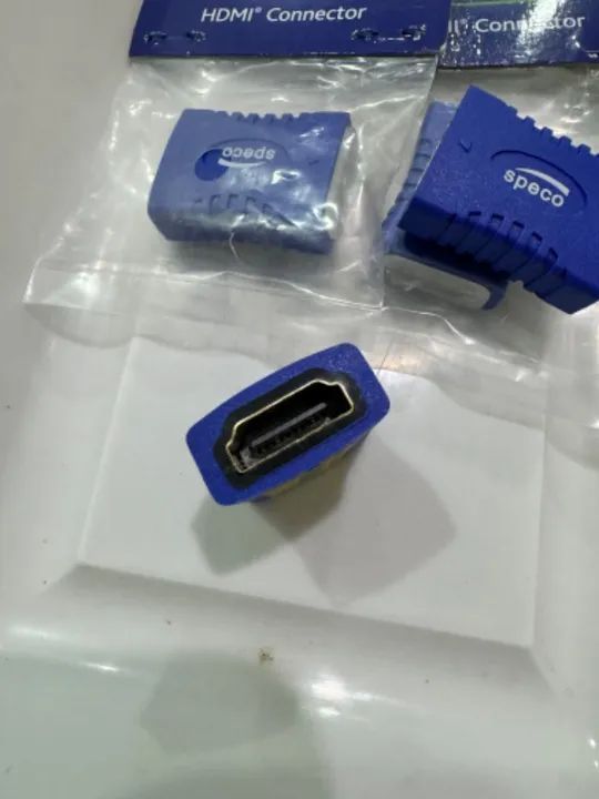 Kit com6 adaptadores HDMI para HDMI emendas Gold  fêmea  x fêmea - Foto 4