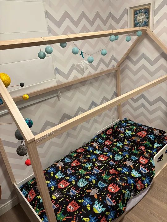 Cama Montessoriana Liv Branco Freijó - Matic- Usada - Foto 2