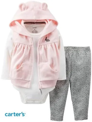 Conjunto Carter´s 3 Peças Fleece - Feminino 24 meses Novo