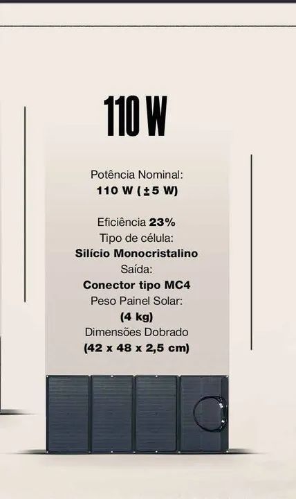 Estação Portátil energia Ecouflow River 2 PRO Painel Solar Portátil para Energia Limpa - Foto 4