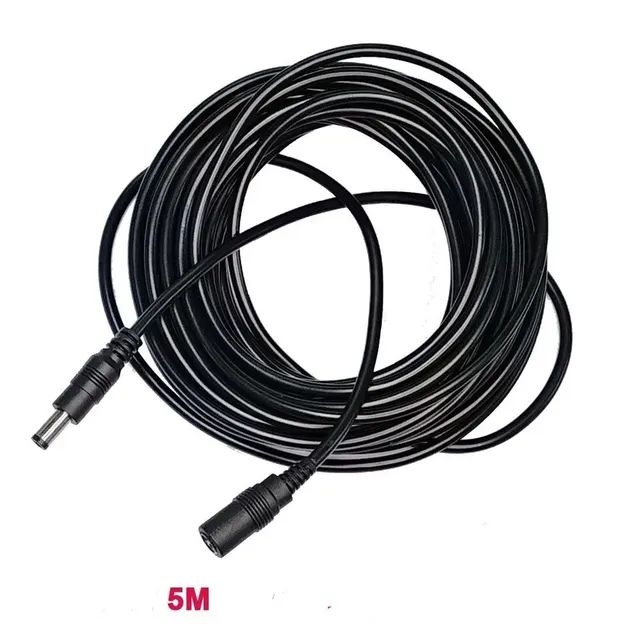 Cabo Extensor para câmera 12v 5,5mm 2,1mm 5M - Acessórios para
