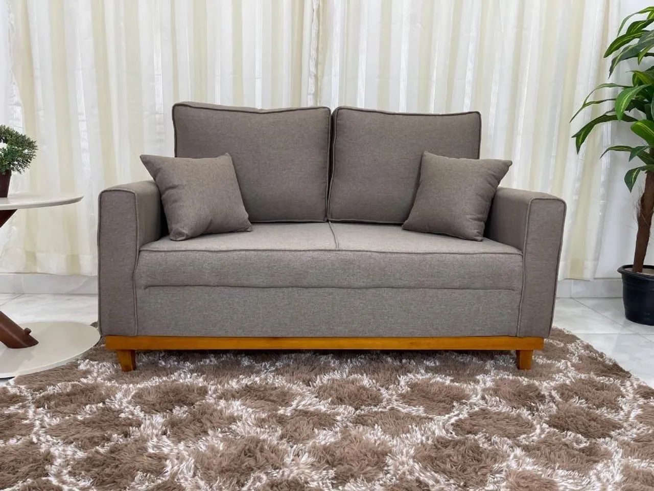 Sofá 2 lugares Slim 1.40m Linho- Entrega Rápida  - Foto 2