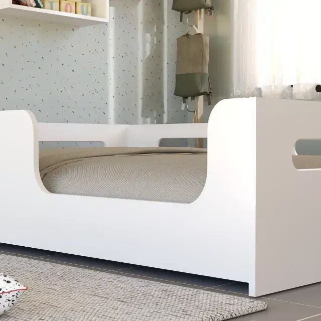 Cama Casal Montessoriana Para Crianças Com Grade De Proteção  - Foto 4