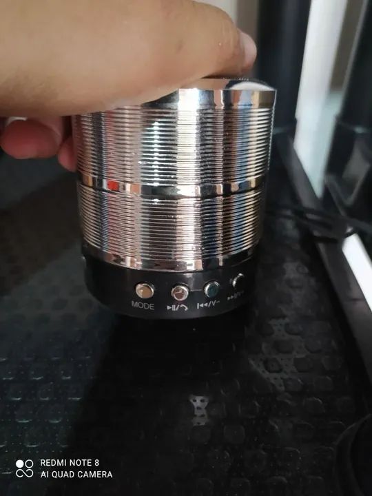 Mini caixinha de som Bluetooth portátil MP3 USB rádio<br> - Foto 3