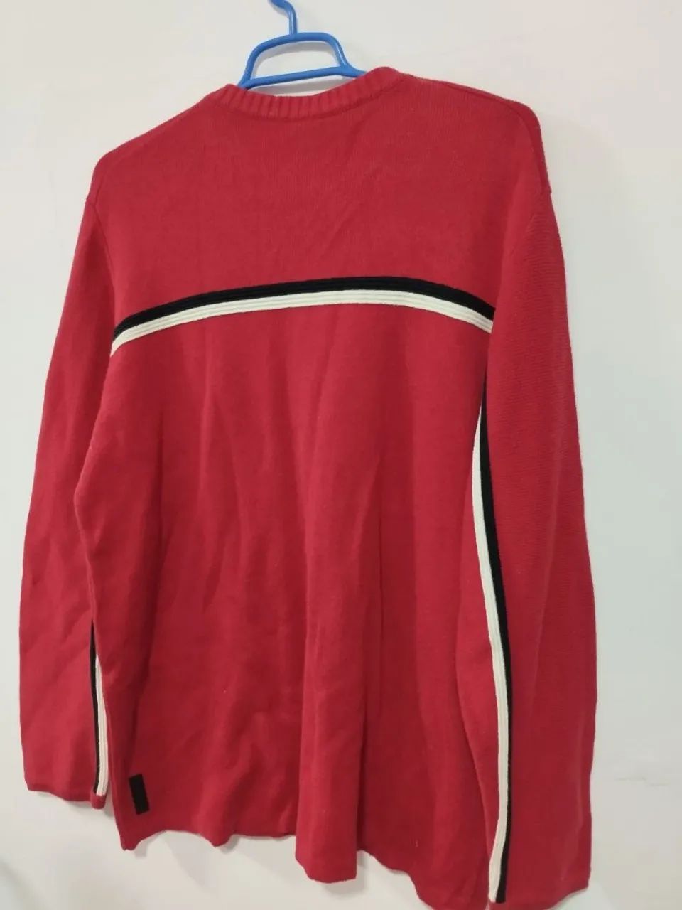 Suéter / CASACO OSKLEN vermelho com faixas - Foto 5