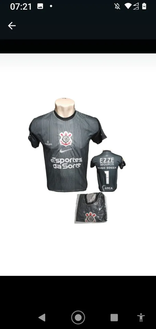 Camisa de Goleiro Corinthians Hugo Souza - Oficial
