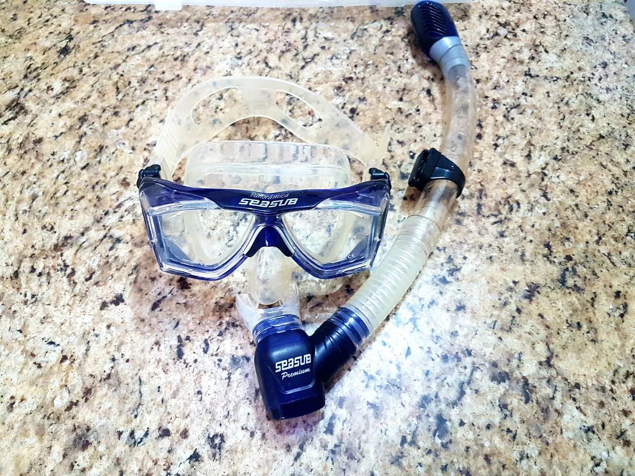 KIT MERGULHO DIAMANTE MÁSCARA +ESNORKEL- SEASUB PREMIUM  - Foto 2