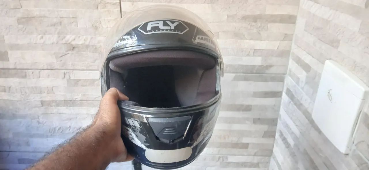 Capacete Moto Fly Raptor Preto - Foto 3